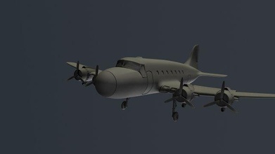 c54 3d modelo in comercial 3dexport aeronave avião bombardeiro ww2 3d print model - Mito3D