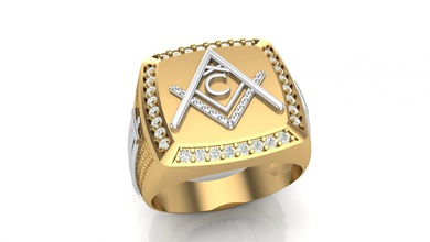 c - lettre chevalière alphabets singet signetring le diamant de l'anneau or d'argent platine zbrush des lettres 3dprintable imprimable la cnc joyau bijoux jewells gents les anneaux 3d print model - Mito3D