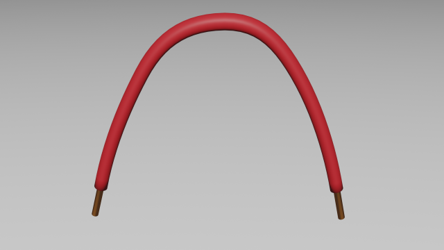 cable extra rojo gratis 3d modelo in 3dexport física laboratorio4 3D print model - Mito3D