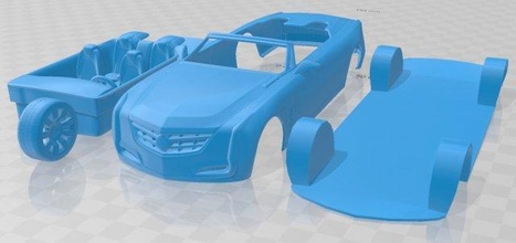 cadillac céu 2011 imprimível carro fenda escalextrico Tamiya rc miniz passatempo micro 3d print model - Mito3D