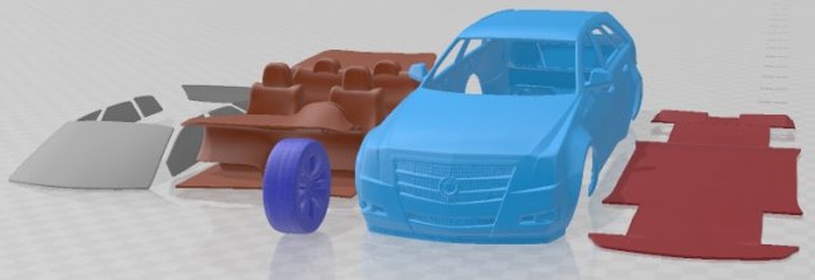 cadillac cts spor vagon 2009 yazdırılabilir araba 3d yazdır model in otomotiv 3dexport yuva ölçülü tamiya rc miniz hobi mikro döküm 3d print model - Mito3D