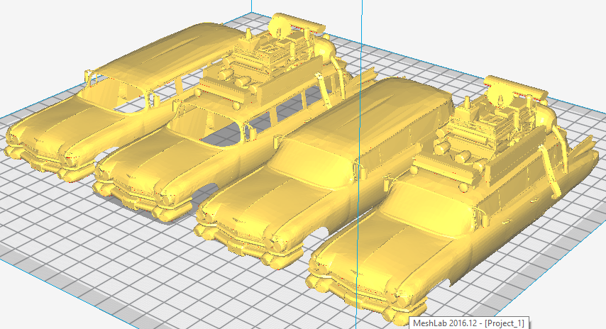 cadillac ecto 1 cazafantasmas 1959 imprimible coche vehiculo 3d impresión modelo in automotor 3dexport miniz espacio scalextric rc tamiya pasatiempo micro 3D print model - Mito3D