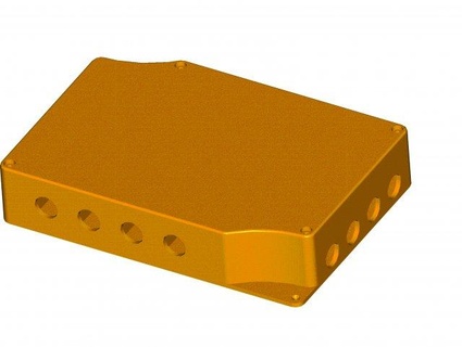 caja de conexiones equipo grabacion dvr 4 canales - 4c cctv connection box electronics video cameras 3d print model - Mito3D