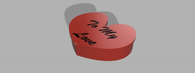 caja love 3d print model - Mito3D