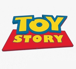 Kuchen Topper Spielzeug Geschichte Logo Pixar Disney 3d print model - Mito3D