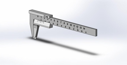 étrier 3d impression modèle in 3dexport mesure vernier mécanique ingénierie technologie production travail outil 3d print model - Mito3D