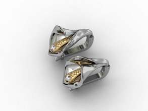 calla orecchino 3d stampa modello in orecchini 3dexport brillante fidanzamento sera fiore oro gioiello gioielleria kala giglio spianare platino argento solitario calcolo 3d print model - Mito3D