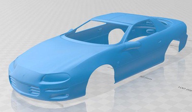 camaro 2000 imprimível corpo carro fenda escalextrico Tamiya rc miniz passatempo micro 3d print model - Mito3D