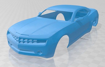camaro 2009 impressão do corpo carro printable o de slot scalextric tamiya rc miniz hobby 1-10 1-24 1-32 3d print model - Mito3D