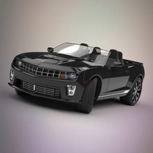 camaro convertible car station hatchback estate wagon kombi tourer luxury sport materials interior detailed realistic quality ready 3d print model - Mito3D