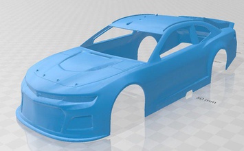 camaro zl1 2018 nascar printable body car 3d print model in automotive 3dexport slot scalextric tamiya rc miniz hobby micro 3d print model - Mito3D