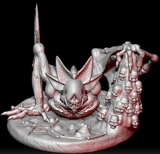 camazotz 3d impression modèle in 3dexport chauve souris créature monstre statue statueminiatures crâne fantaisie bête imprimable couper animal rpg 3d print model - Mito3D