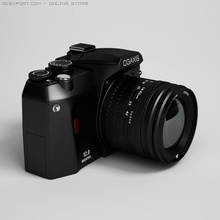 camera cgaxis electronics 34 digital appareil photo slr zoom photography 3dsmax vray realistic textures materials photographer photograph picture film 3d print model - Mito3D