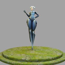 camille league of legends 3d print model in woman 3dexport character toy body lol champion stl 3dprint games toys game accessories art 3d print model - Mito3D