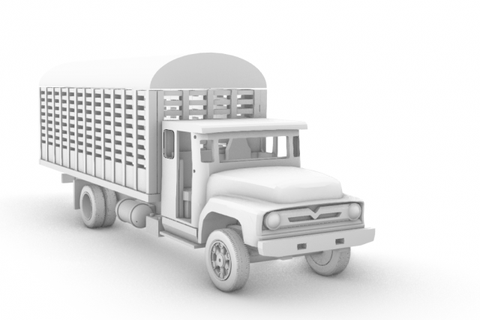 camion f600 automobile 3d print model - Mito3D
