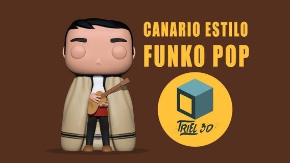 canarino funko pop uomo sabandeo triel3d isole Canarie folk divertente 3d print model - Mito3D