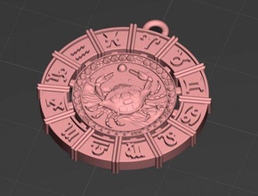 cancer cancer-horoscopes jewelry zodiac 3d print model - Mito3D