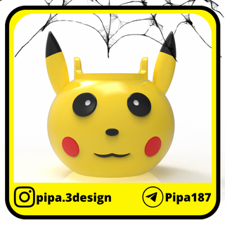 dulces utilizar Víspera Santos Pikachu caramelo fantasma pokemon 3d print model - Mito3D