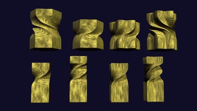 bougie 3dprint cnc ensemble 3d impression modèle in 3dexport balustre pack stl travail bois sculpture 3d print model - Mito3D