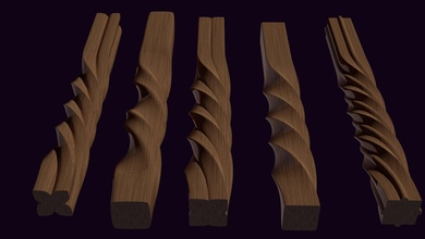 Kerze cnc einstellen Möbel Bein Artcam streben Schemel Holzbearbeitung 3d print model - Mito3D