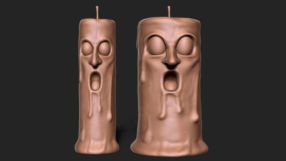 candles pack figurines candle wax candel halloween 3d print model - Mito3D
