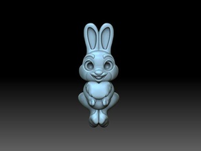 süßigkeiten kaninchen 3d drucken modell 3dexport hase linderung basrelief pedant kunst 3d print model - Mito3D