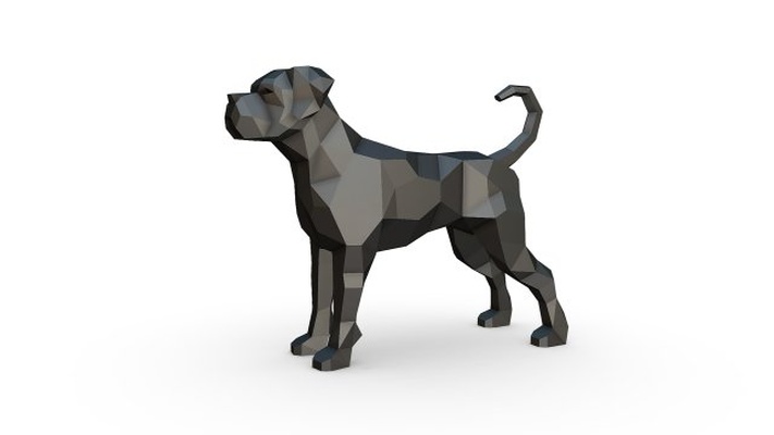 baston corso 3d yazdır model in hayvanlar 3dexport 3dprinted 3dprinting sanat hediye yazdırmaya hazır düşük poli 3dprint hayvan dekor iç minyatürler heykel oyuncak köpek memeli 3d print model - Mito3D