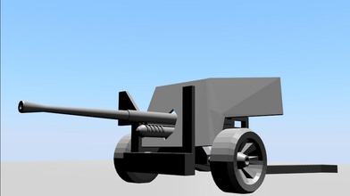 cannon gun tank game war battle 3d print model - Mito3D