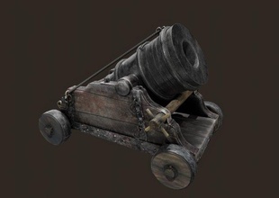 cannon game art weapons hard surface real-time digital 3d games environment props 3d print model - Mito3D