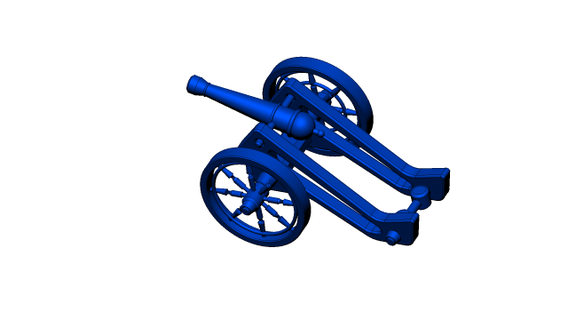 canhão artilheiro 3d print model - Mito3D