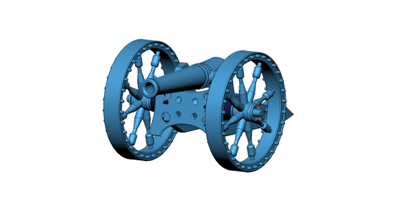 cannon sculpture cannone 3d print model - Mito3D