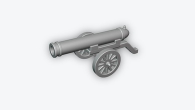 cañón 3d impresión modelo in 3dexport antiguo polvo fuego arte 3d print model - Mito3D