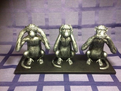 non posso vedere sentire parlare stl 3d stampa animali scimmia monaco buddha fortuna talismano protezione amuleto stlmodel stl3dprint 3dpintable modelstl figurine 3d print model - Mito3D