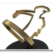 canvandolis linea ring 3d print model in rings 3dexport jewelry jewellery comics italy cavandoli 3d print model - Mito3D