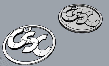 capa sobre keychain free 3d print model in keychains 3dexport csc logo merchandising practical simple easy 3d print model - Mito3D