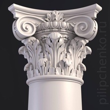 capital clásico columna pilar arquitectura antiguo 3d print model - Mito3D