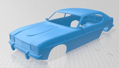 capri mk1 printable body car 3d print model in automotive 3dexport slot scalextric tamiya rc miniz hobby 1-10 1-24 1-32 3d print model - Mito3D