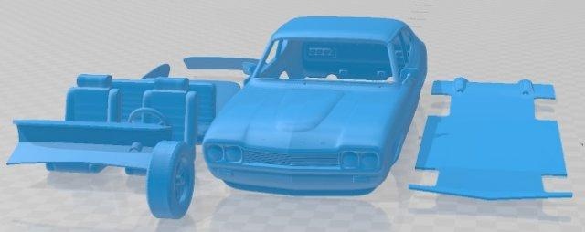 capri rs 2600 1970 printable car automotive slot scalextric tamiya rc miniz hobby micro 3d print model - Mito3D