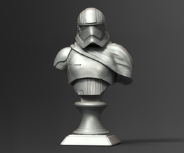 captain p bust fan art 3d print model in figurines 3dexport phasma starwars trooper jedi 3d print model - Mito3D