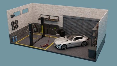 araba garaj araçlar kabine Çekmece mobilya şifoniyer depolama tamir etmek Dükkan yarış ofis araç raf depo ayarlama hizmet spor atölye çatı katı 3d print model - Mito3D