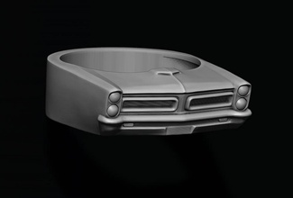 car ring 30 classic old oldtimer jewelry vintage famous sl cabrio german rings gold silver coupe cabriolet lowrider stuttgart hotrod muscle convertible 3d print model - Mito3D