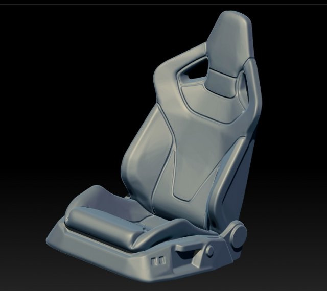 araba oturma yeri 2 sandalye baskı plastik iç salon fotopolimer 3D print model - Mito3D