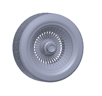 voiture roue automobile 3d impression imprimable pla conception wheel 3d print model - Mito3D