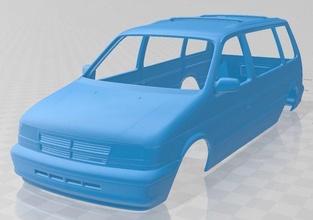 caravan 1990 printable body car 3d print model in automotive 3dexport slot scalextric tamiya rc miniz hobby micro 3d print model - Mito3D