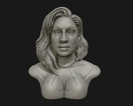 cardi ready 3d print model art statue sculpture portrait figurine sculptures bust rapper cardib 3d print model - Mito3D
