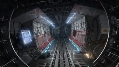 cargo airplane interior 3d model in commercial 3dexport plane aircraft freighter freight carrier airfreighter flight transport lading load parachute millitary paratrooper 3d print model - Mito3D