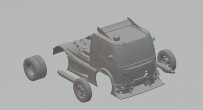 kargo f truck 3d yazdır model in araç 3dexport ev tren ho diyorama döküm sıcak tekerlekler yuva araba yarış vw adam scania 3d print model - Mito3D
