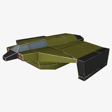 cargo space ship 2 speed airplane flying rocket struggle spaceship flight shipping transport container science fiction spacecraft 3d print model - Mito3D
