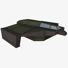 cargo space ship 3 speed airplane flying rocket struggle spaceship flight shipping transport container science fiction spacecraft 3d print model - Mito3D