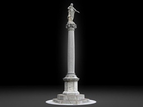 carlo vi sütun mimari Trieste İtalya mermer heykel Sanat anıt gerçek zaman düşük poli Kent ue4 birlik normaller taş carlovi imparator dış 3d print model - Mito3D